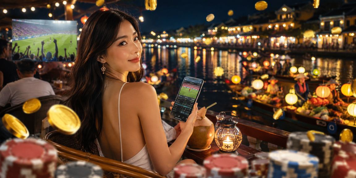 Người dùng tại Hội An trải nghiệm dịch vụ cá cược trực tuyến an toàn trên điện thoại